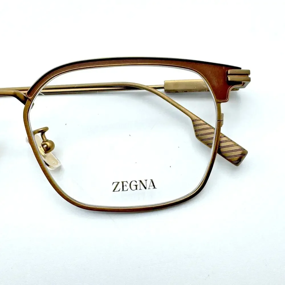 Ermenegildo Zegna Eyeglasses Frames EZ5335-D 046 Matte Light Brown 52-16-145 New